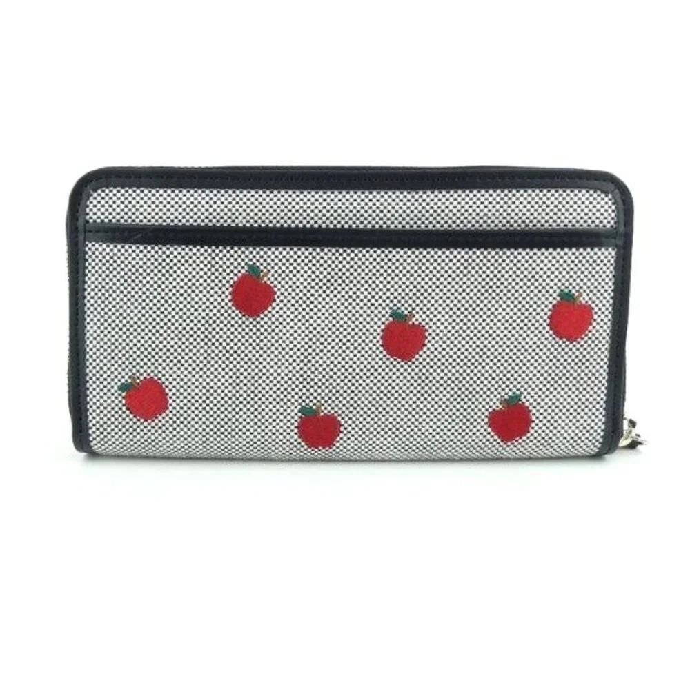 kate spade new york ella apple toss zip around‎ large continental wallet NWT